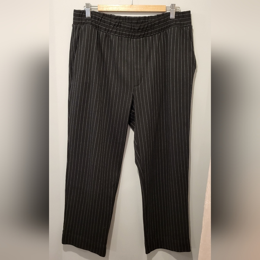 Striped Elastic Band Dress Pants